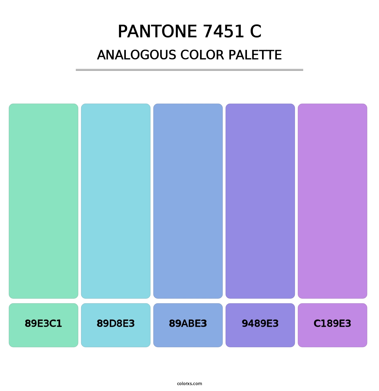PANTONE 7451 C - Analogous Color Palette