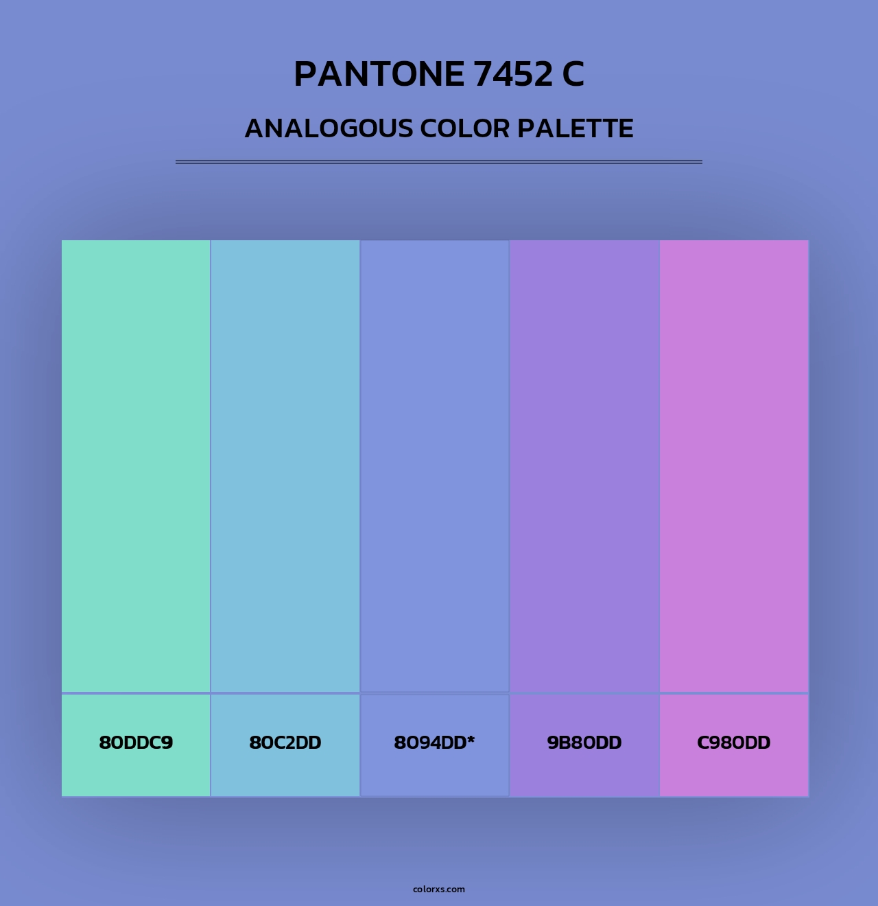 PANTONE 7452 C - Analogous Color Palette