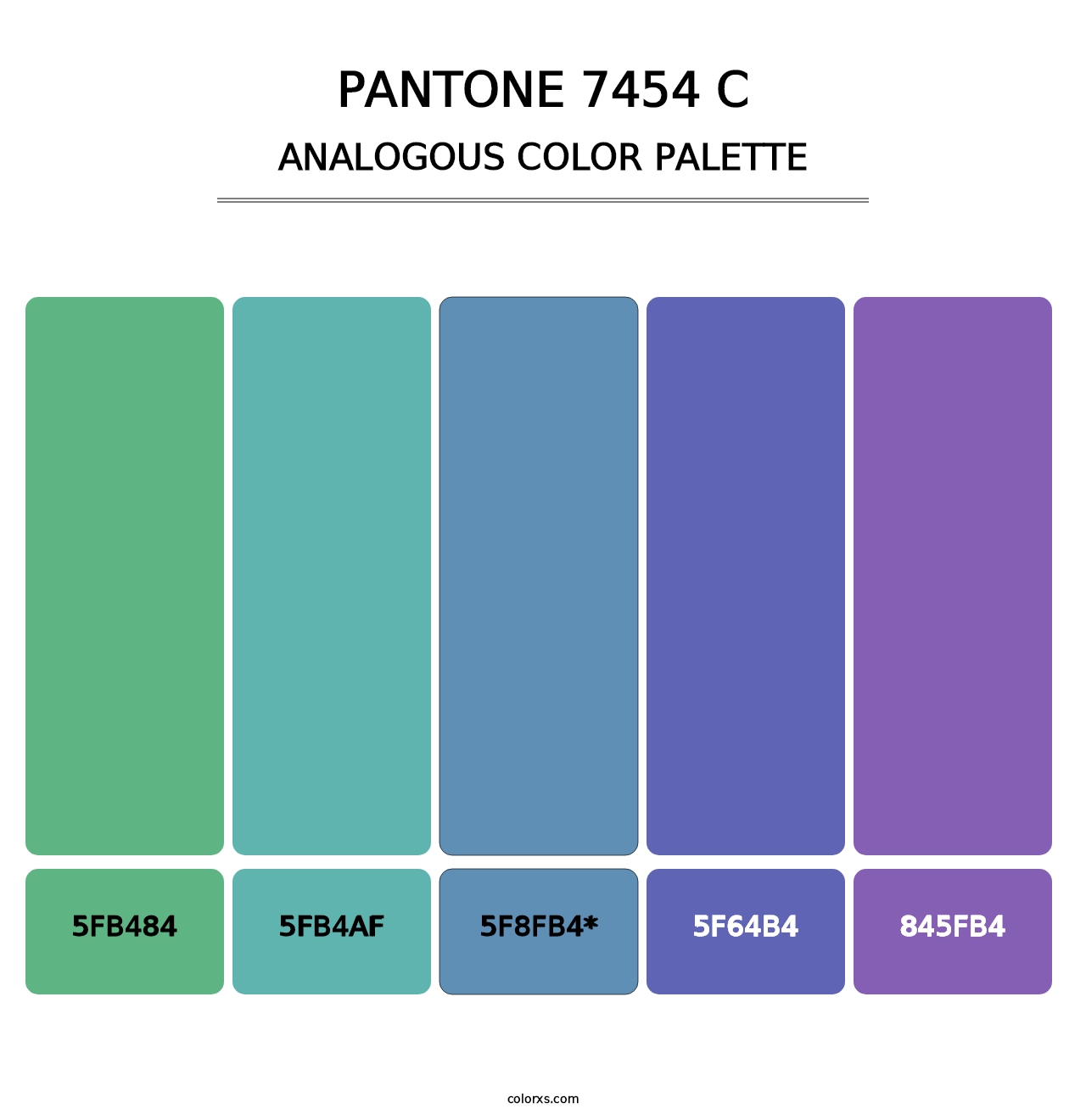 PANTONE 7454 C - Analogous Color Palette