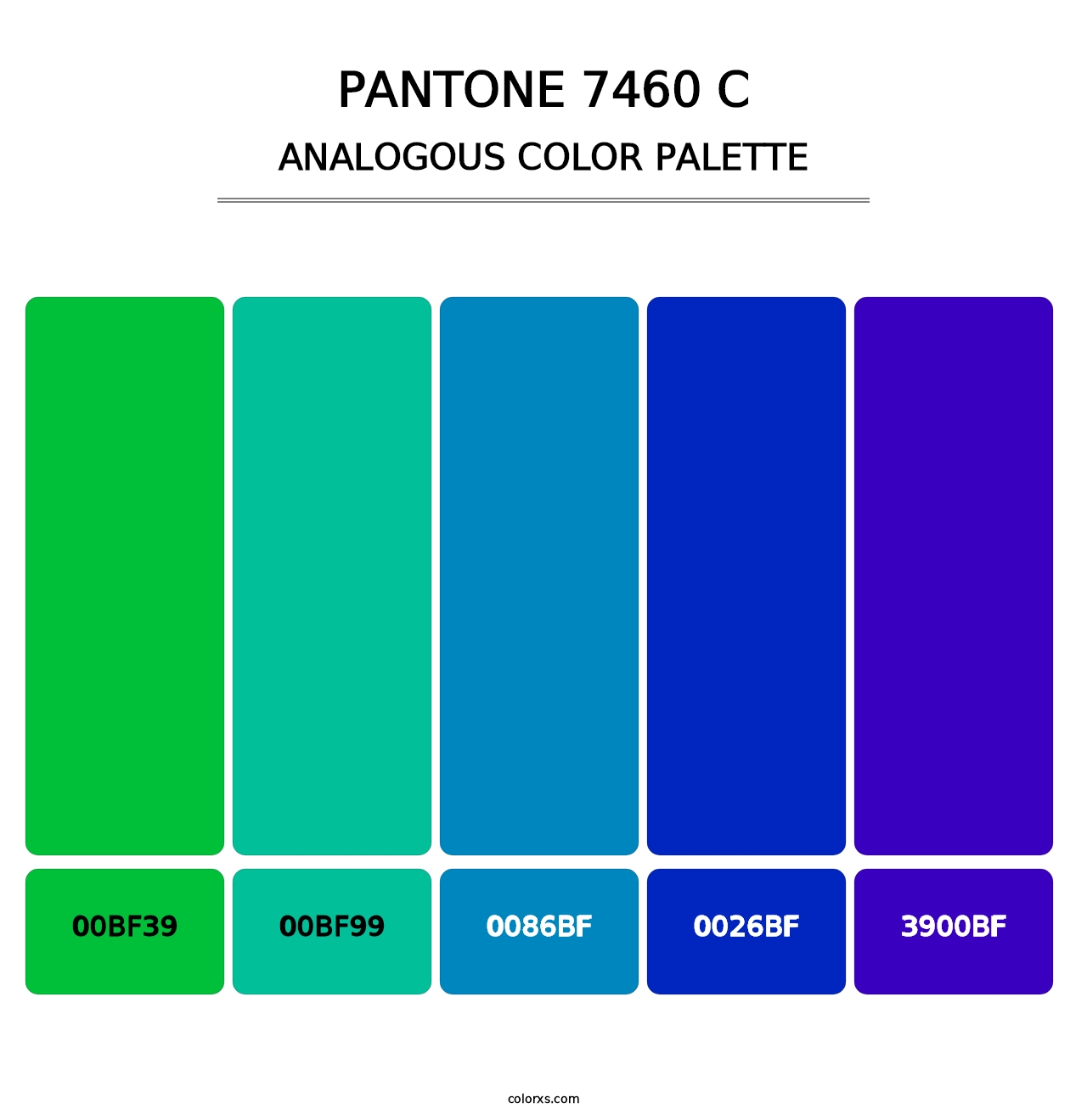 PANTONE 7460 C - Analogous Color Palette