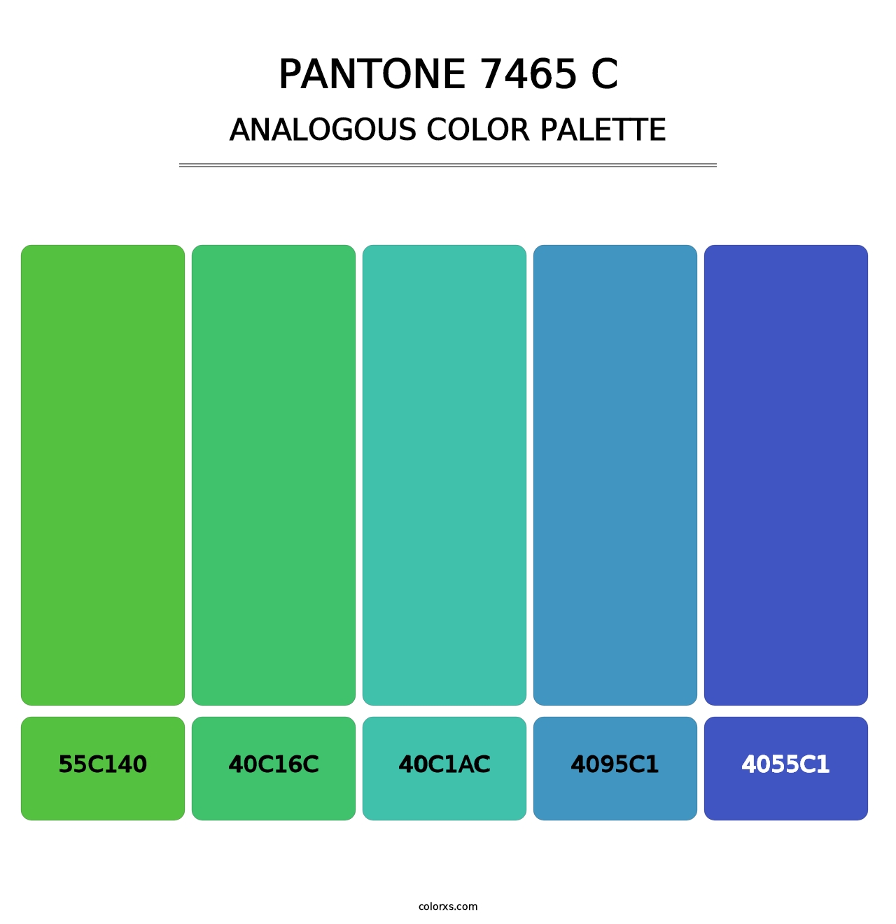 PANTONE 7465 C - Analogous Color Palette