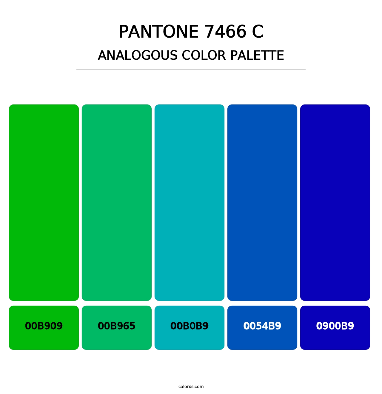 PANTONE 7466 C - Analogous Color Palette