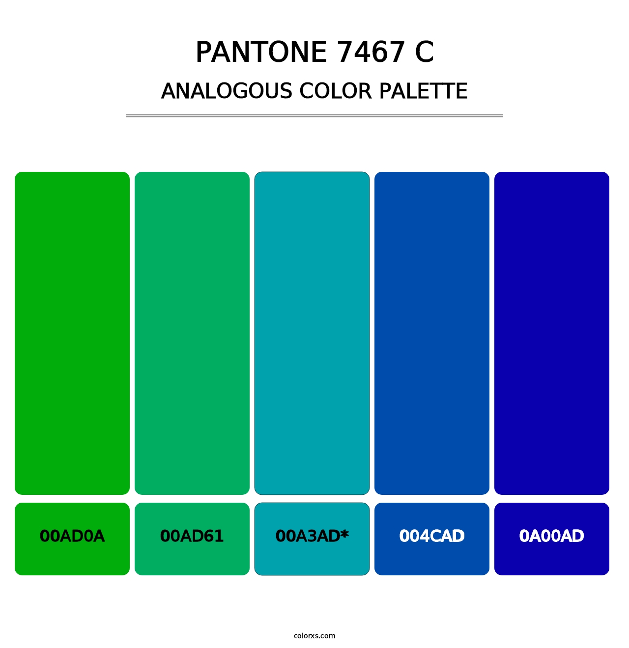 PANTONE 7467 C - Analogous Color Palette