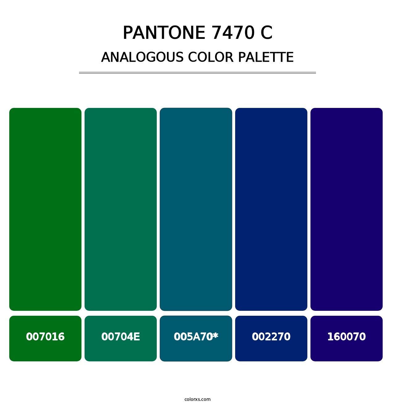 PANTONE 7470 C - Analogous Color Palette