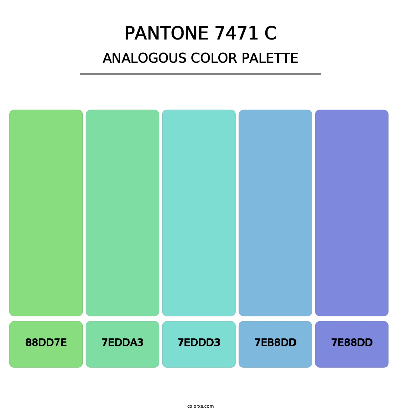 PANTONE 7471 C - Analogous Color Palette