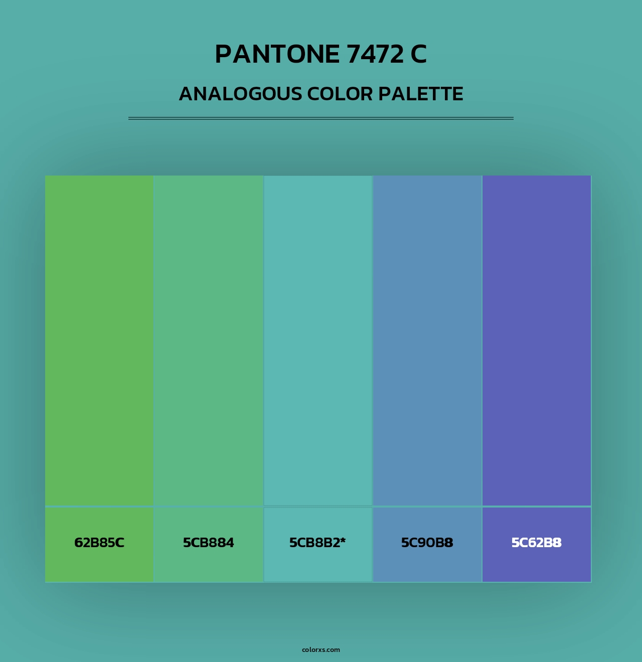PANTONE 7472 C - Analogous Color Palette