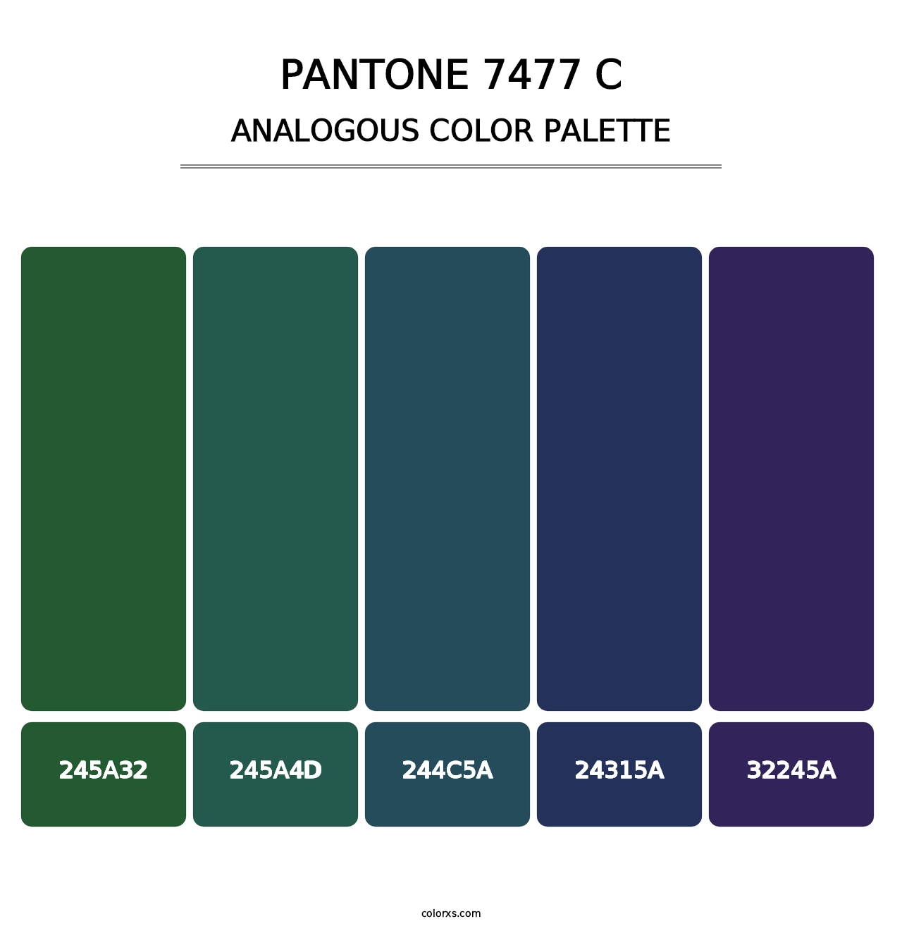 PANTONE 7477 C - Analogous Color Palette