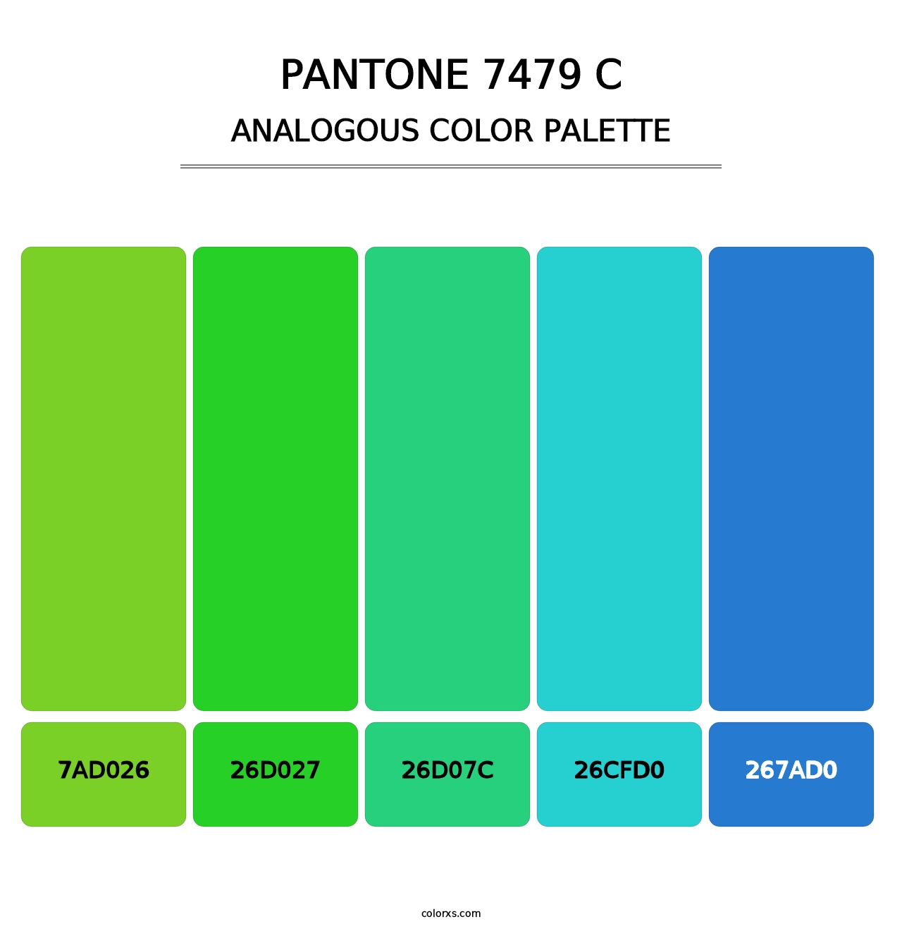 PANTONE 7479 C - Analogous Color Palette