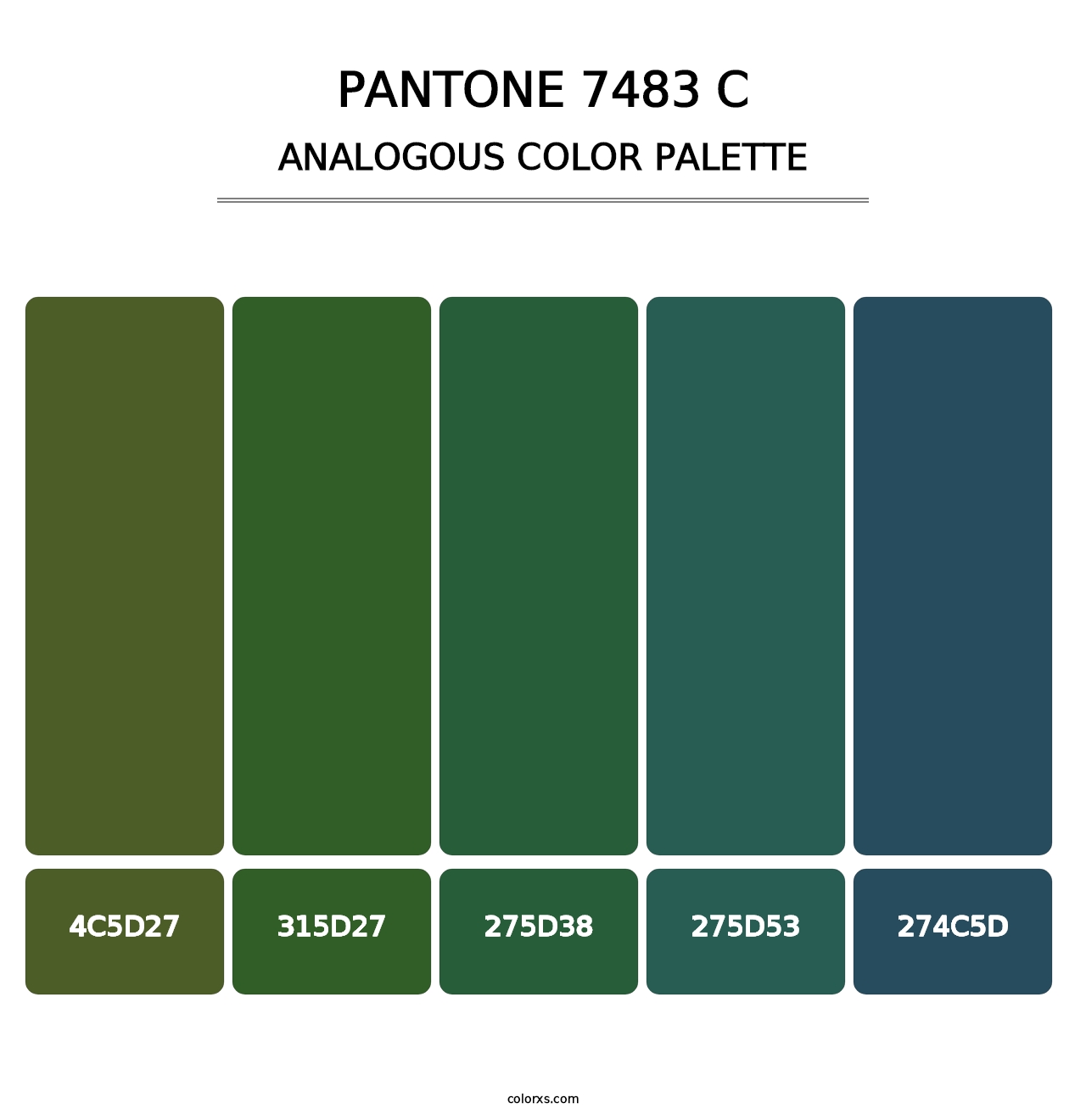 PANTONE 7483 C - Analogous Color Palette