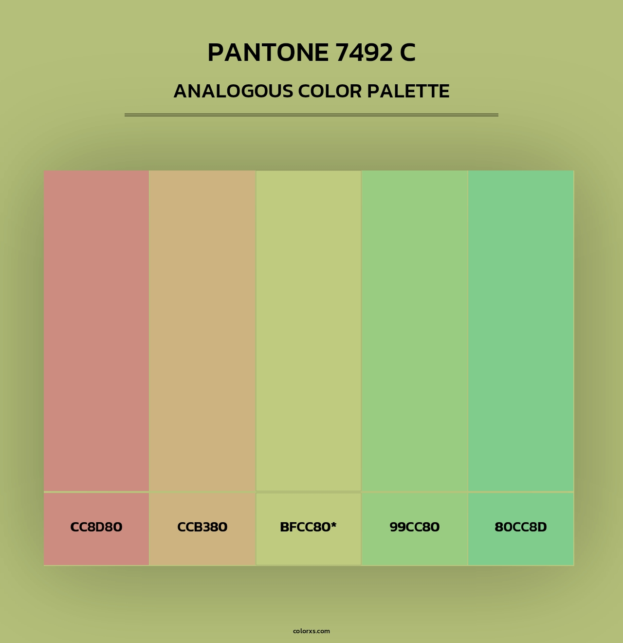 PANTONE 7492 C - Analogous Color Palette