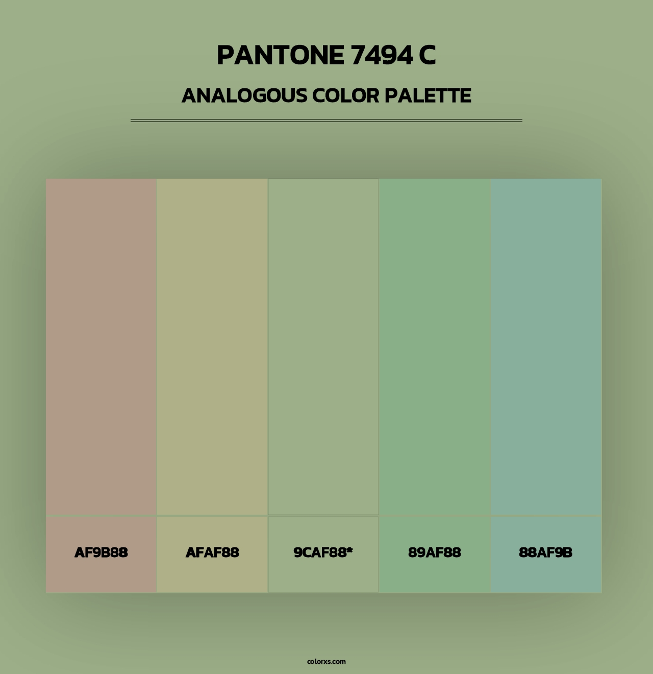 PANTONE 7494 C - Analogous Color Palette