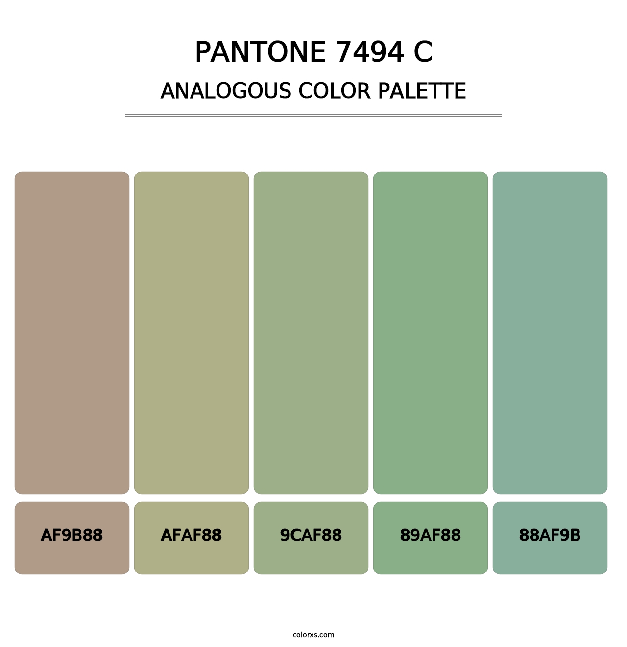 PANTONE 7494 C - Analogous Color Palette