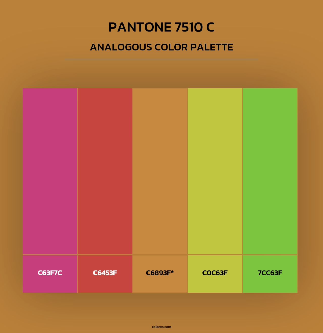 PANTONE 7510 C - Analogous Color Palette