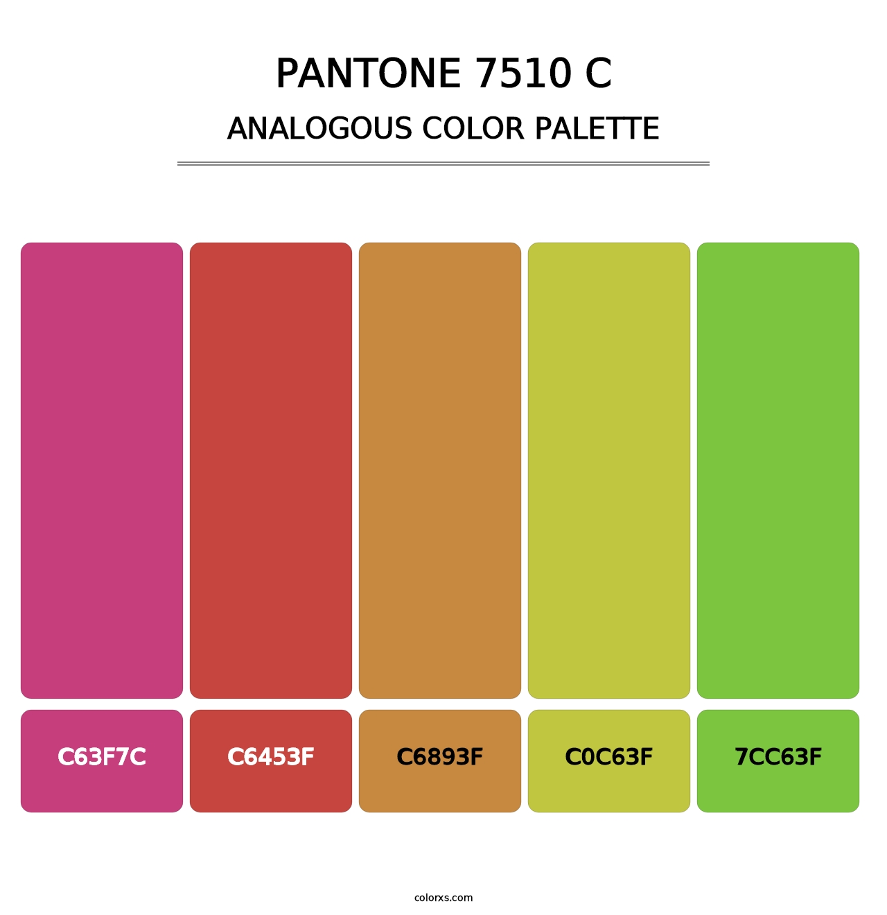 PANTONE 7510 C - Analogous Color Palette