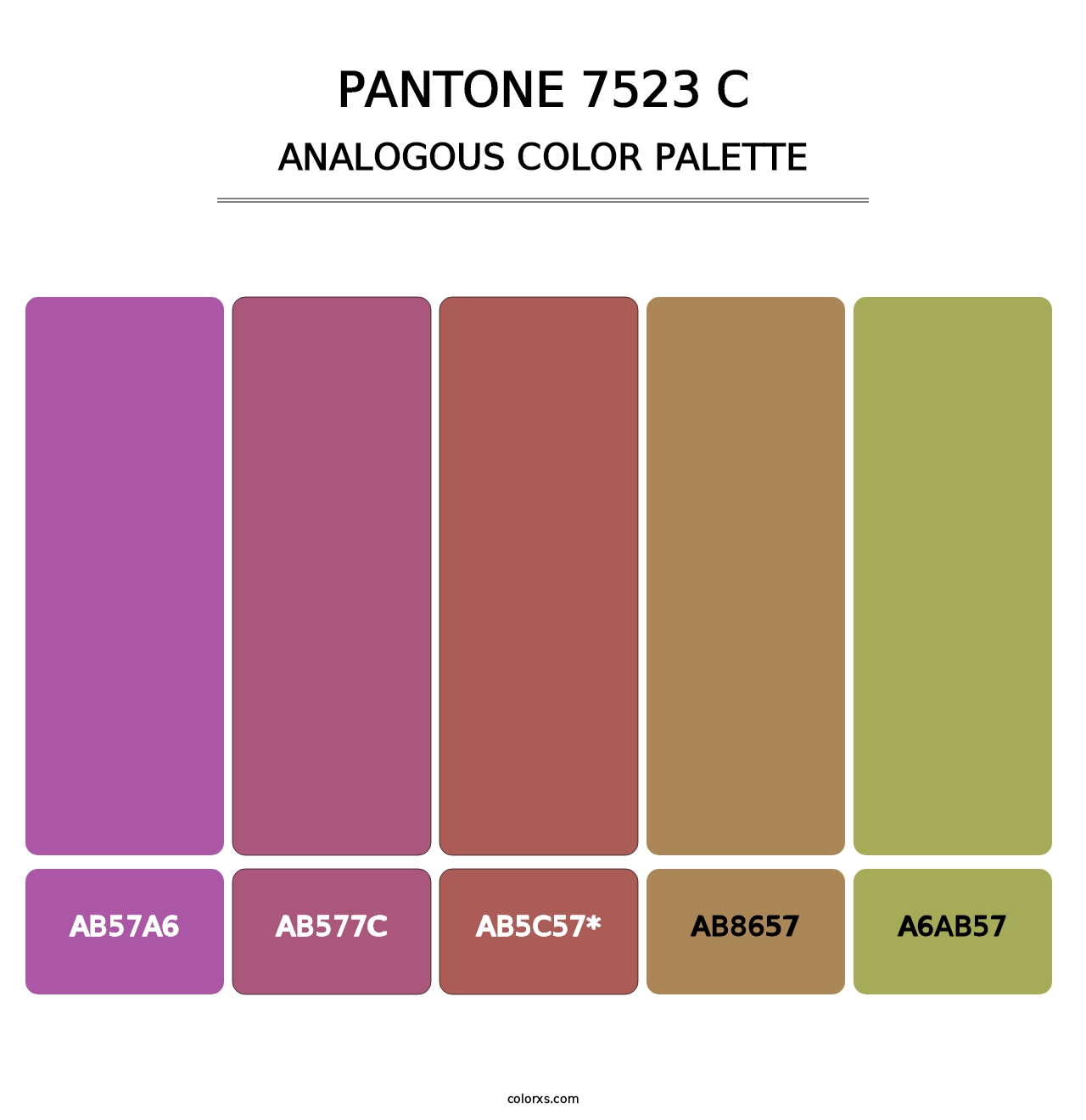 PANTONE 7523 C - Analogous Color Palette