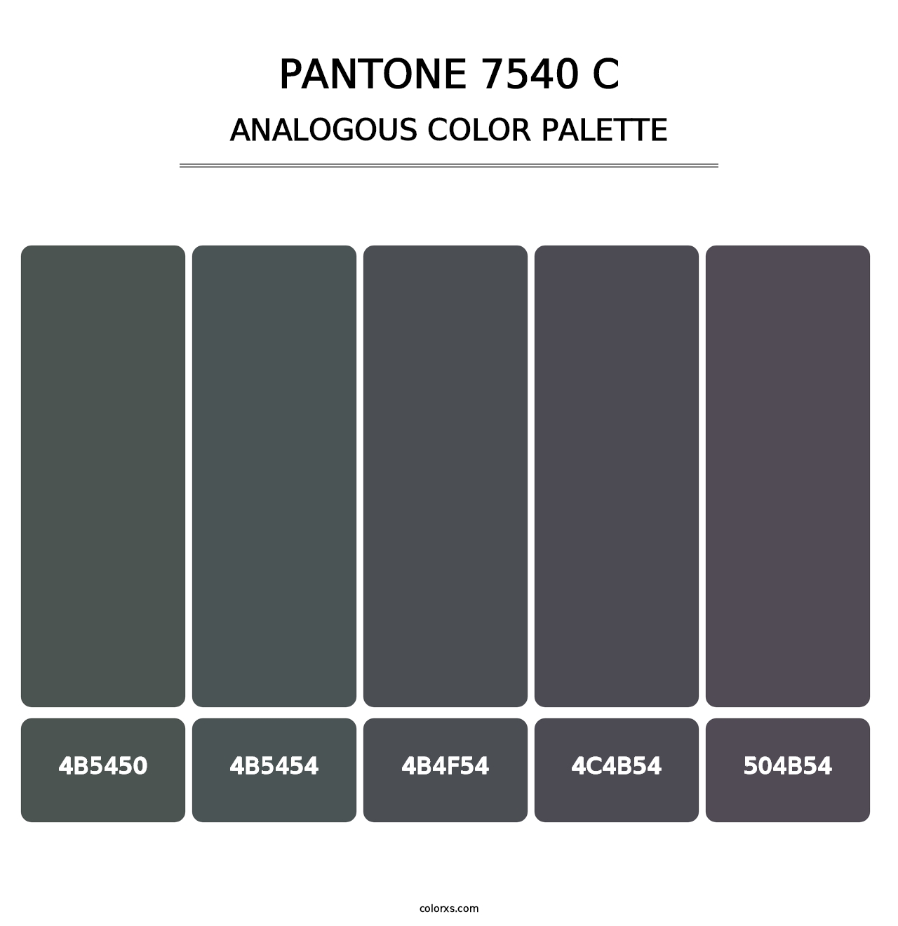 PANTONE 7540 C - Analogous Color Palette