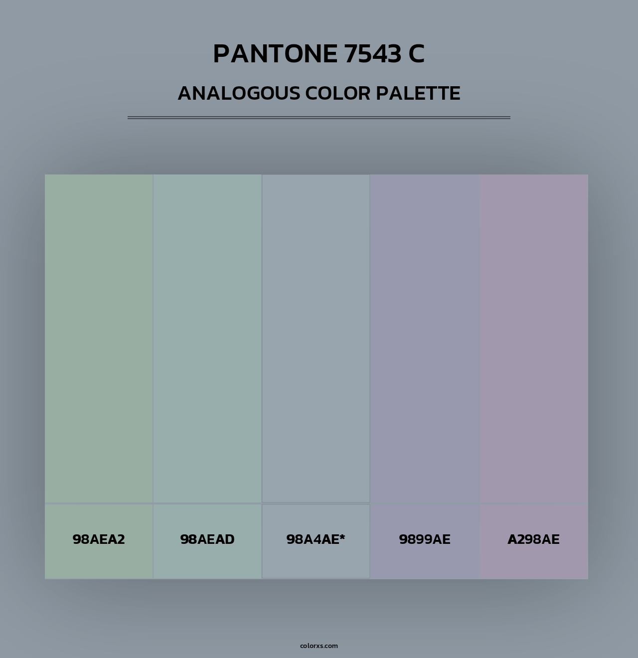 PANTONE 7543 C - Analogous Color Palette