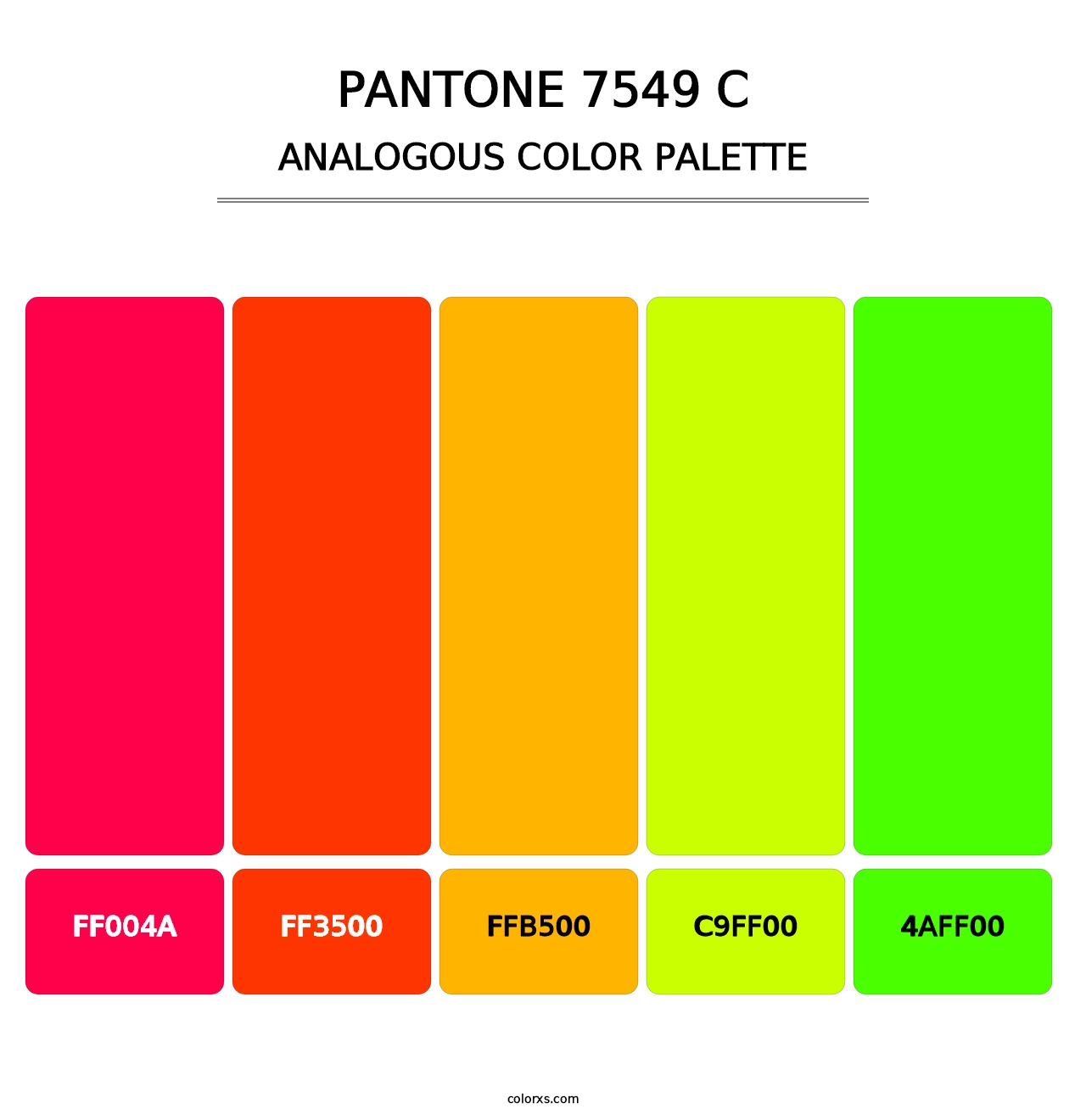 PANTONE 7549 C - Analogous Color Palette