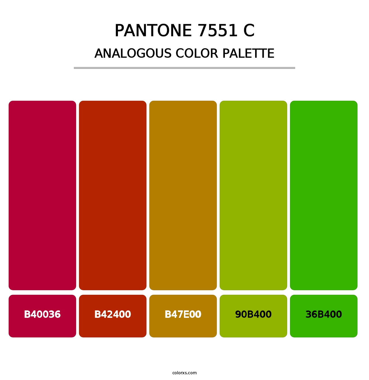 PANTONE 7551 C - Analogous Color Palette