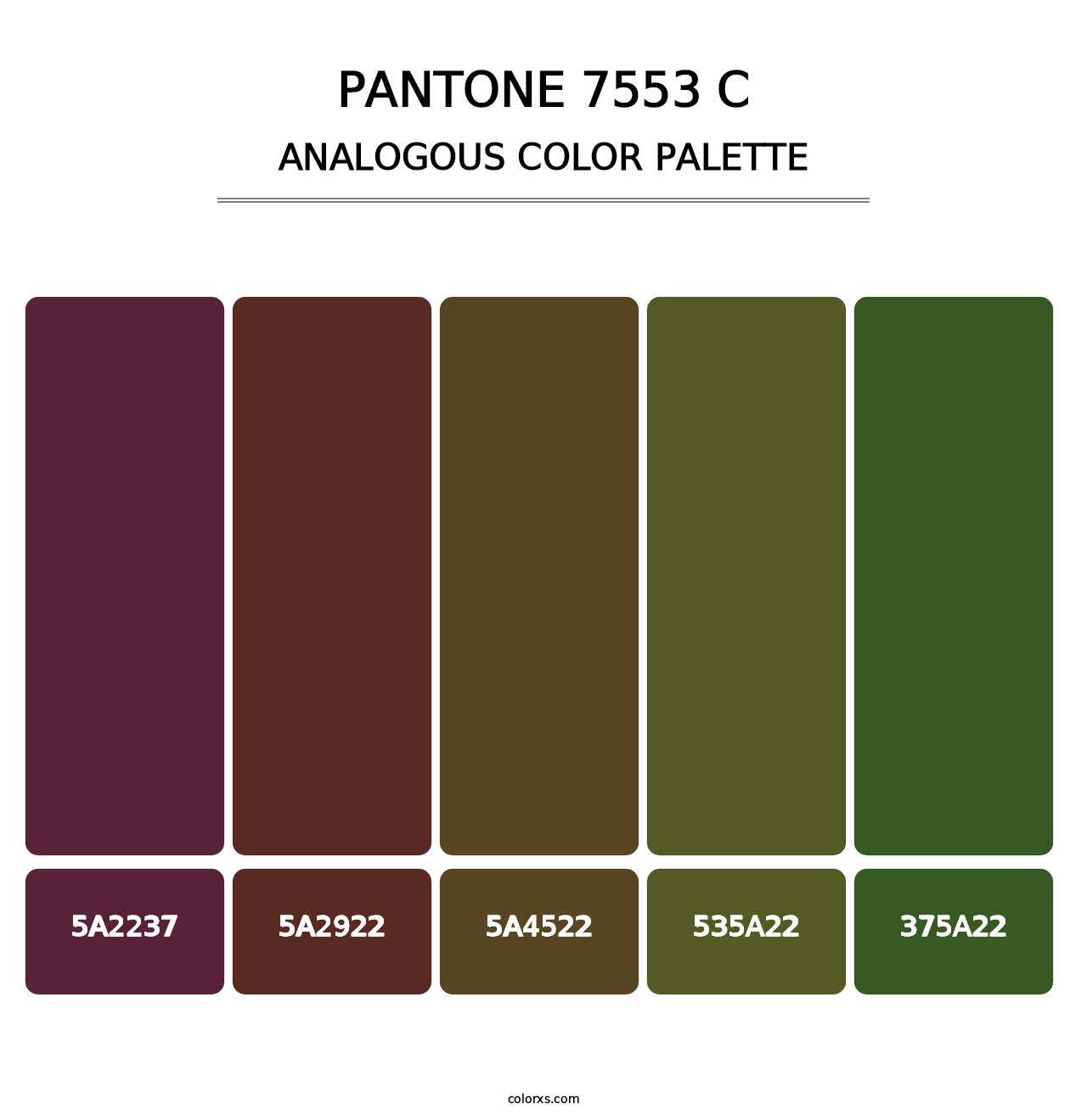 PANTONE 7553 C - Analogous Color Palette