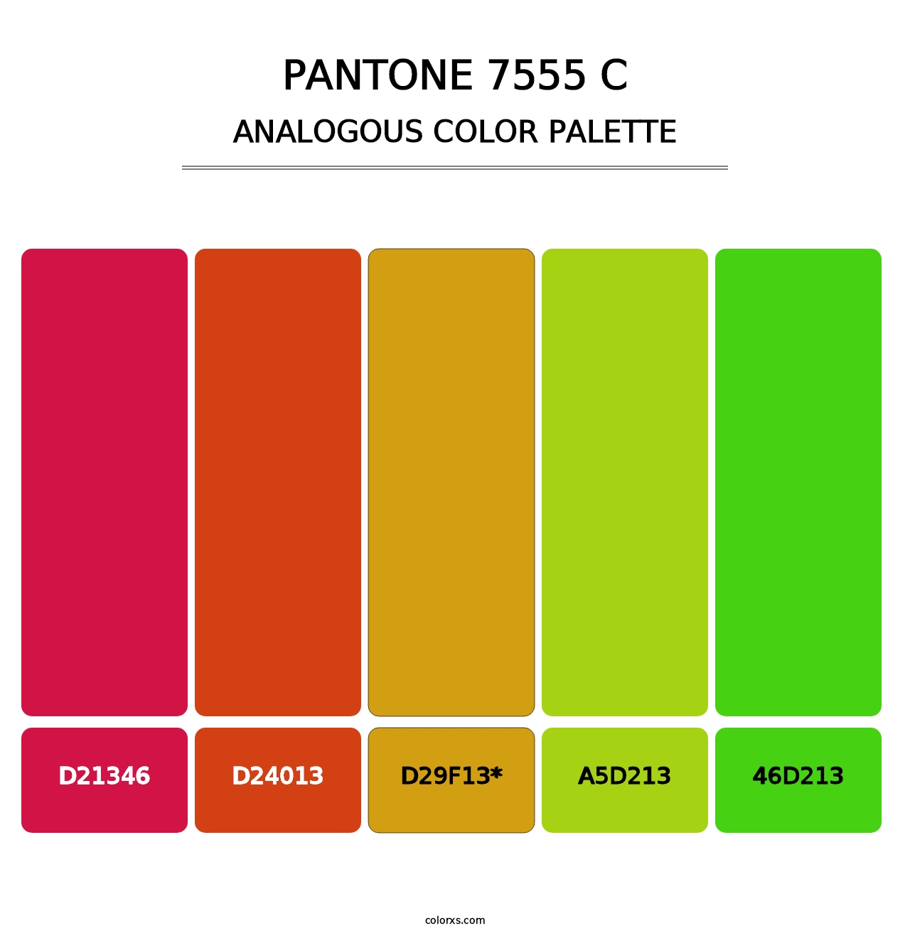 PANTONE 7555 C - Analogous Color Palette