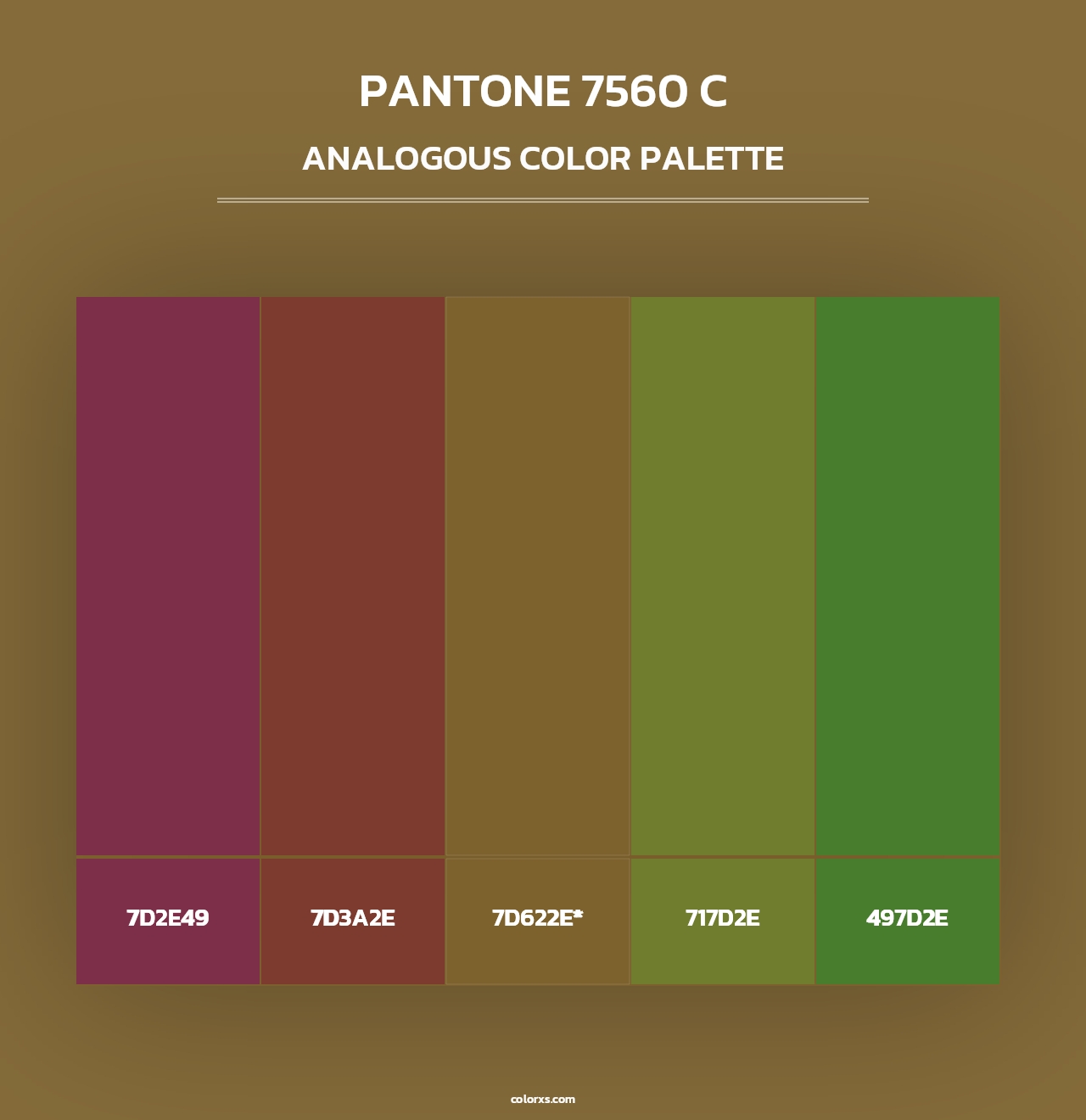 PANTONE 7560 C - Analogous Color Palette