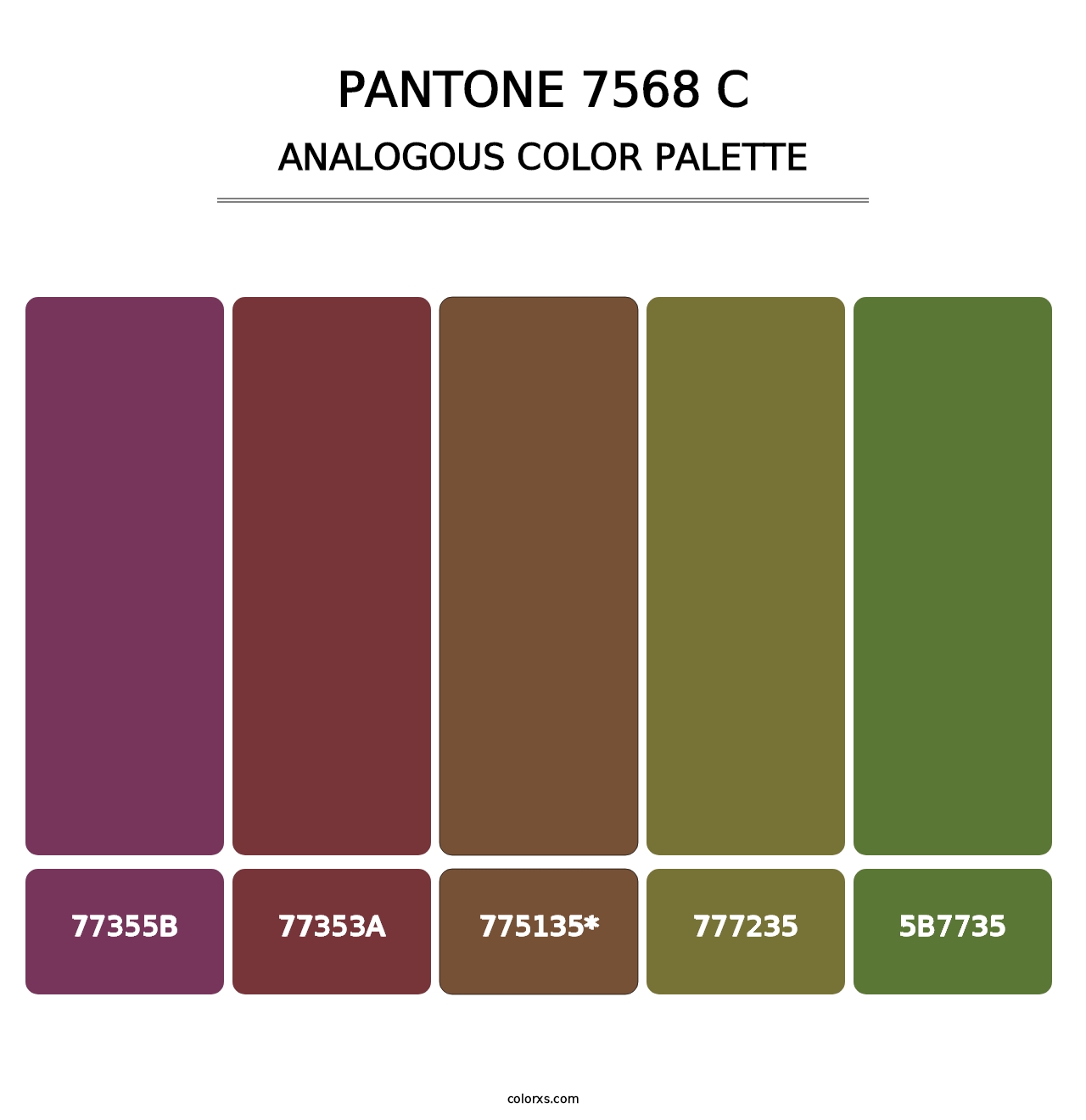 PANTONE 7568 C - Analogous Color Palette