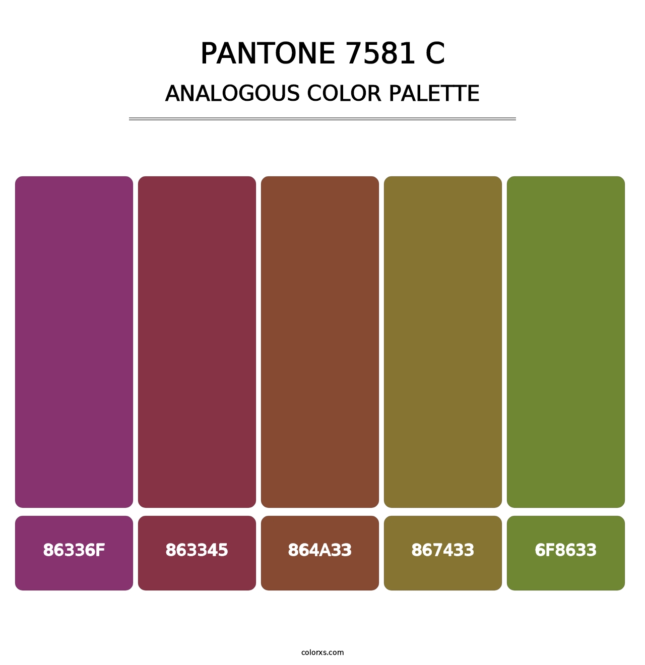 PANTONE 7581 C - Analogous Color Palette