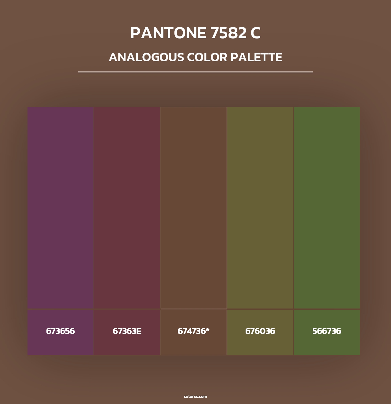 PANTONE 7582 C - Analogous Color Palette