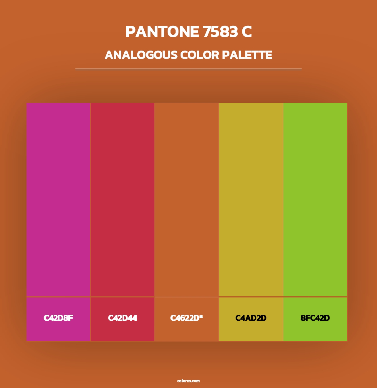 PANTONE 7583 C - Analogous Color Palette