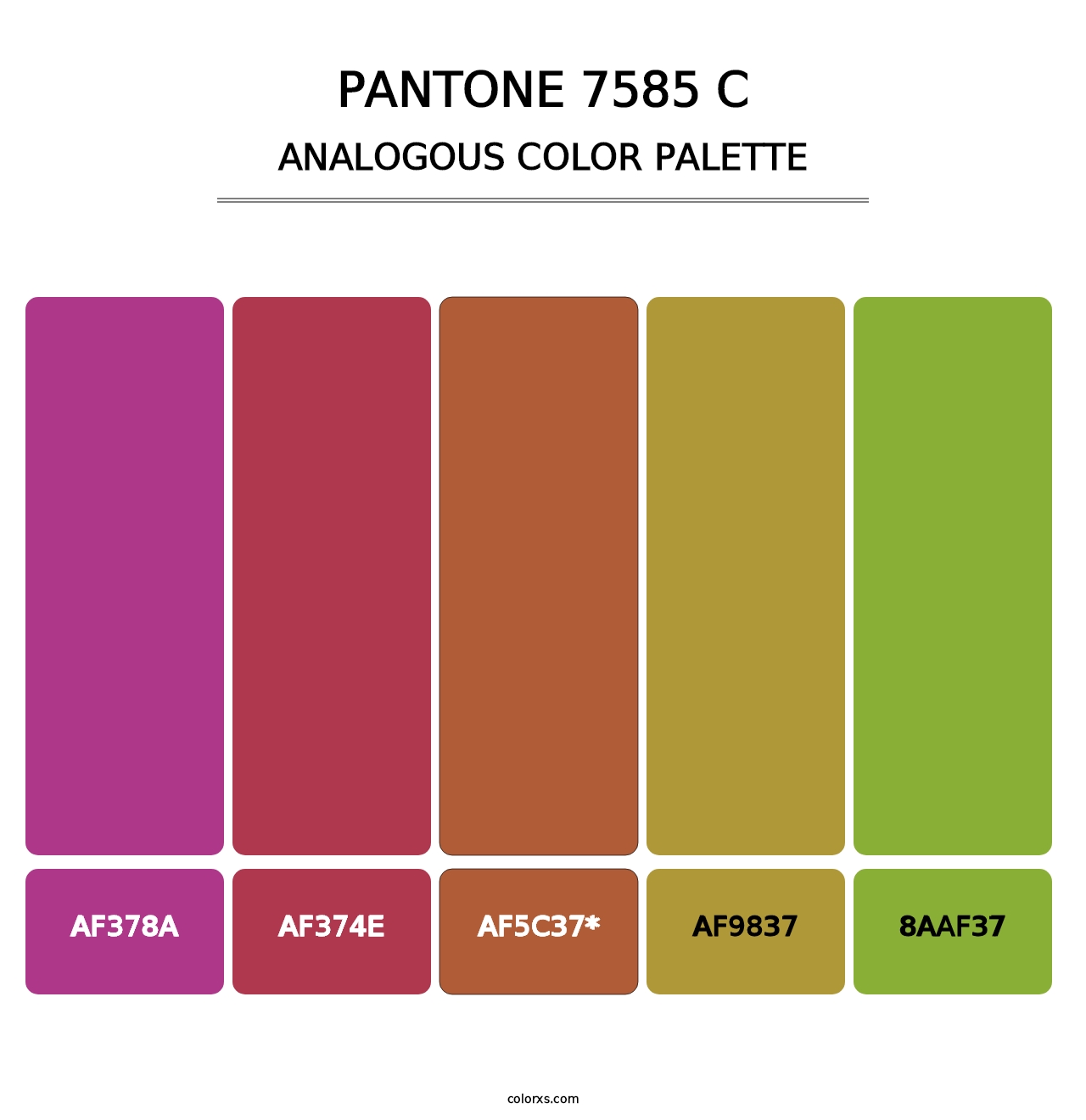 PANTONE 7585 C - Analogous Color Palette