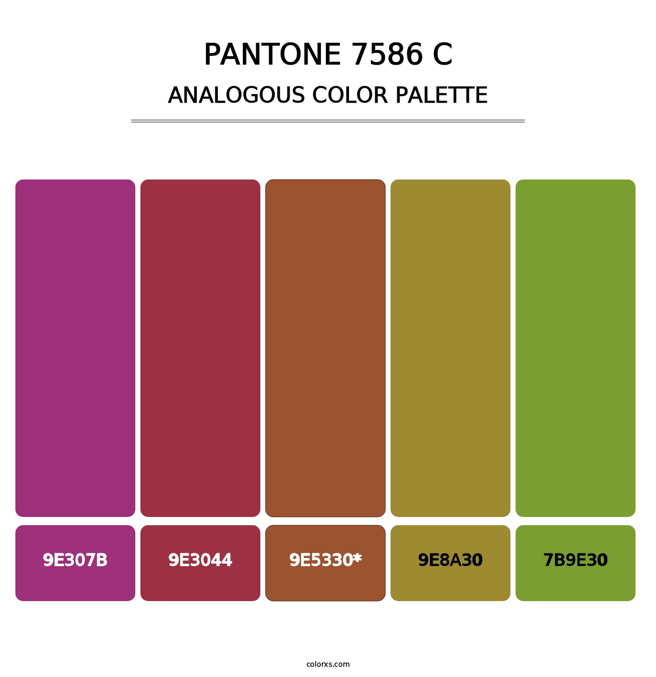 PANTONE 7586 C - Analogous Color Palette