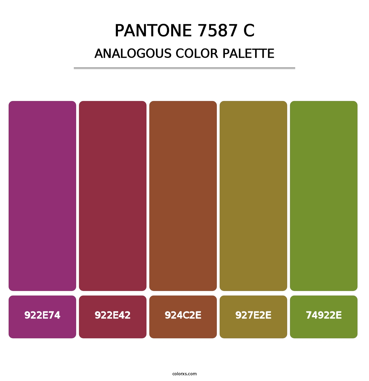 PANTONE 7587 C - Analogous Color Palette