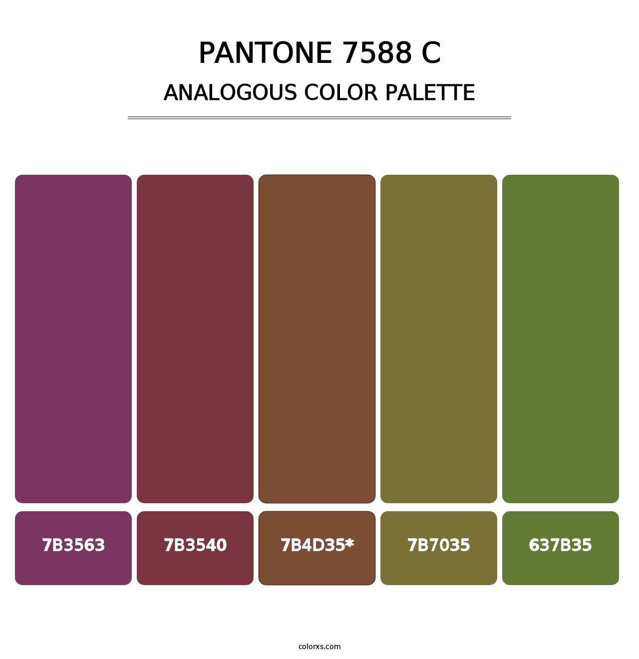 PANTONE 7588 C - Analogous Color Palette