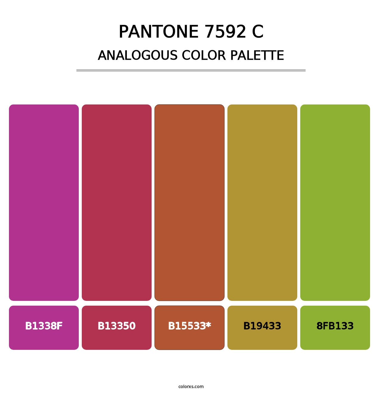 PANTONE 7592 C - Analogous Color Palette