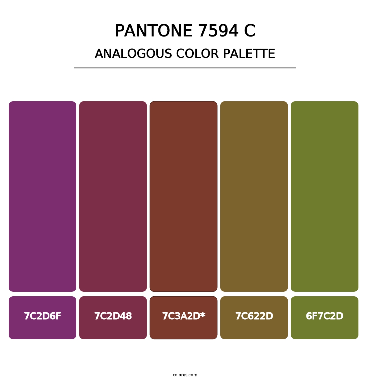 PANTONE 7594 C - Analogous Color Palette