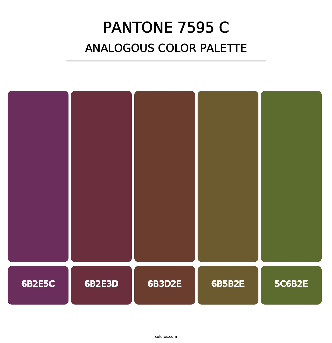 PANTONE 7595 C - Analogous Color Palette