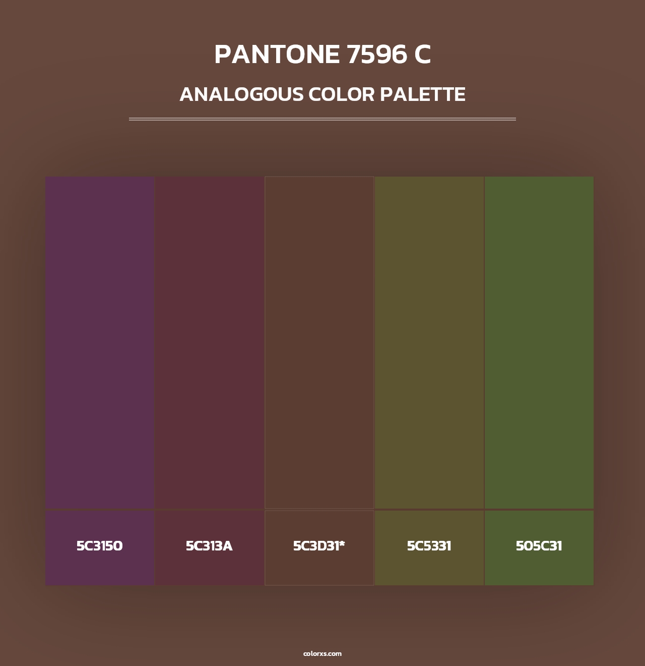 PANTONE 7596 C - Analogous Color Palette