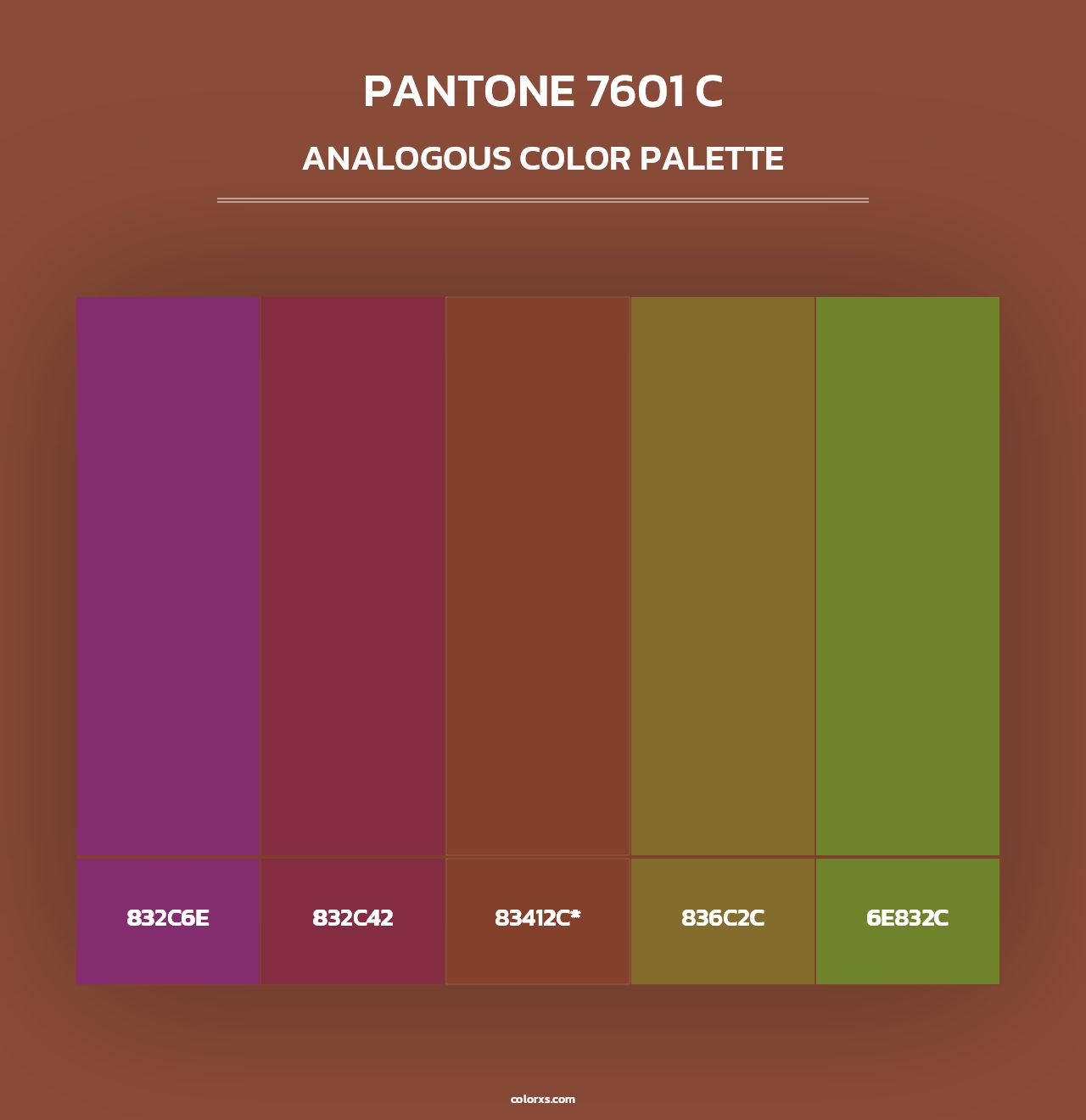 PANTONE 7601 C - Analogous Color Palette
