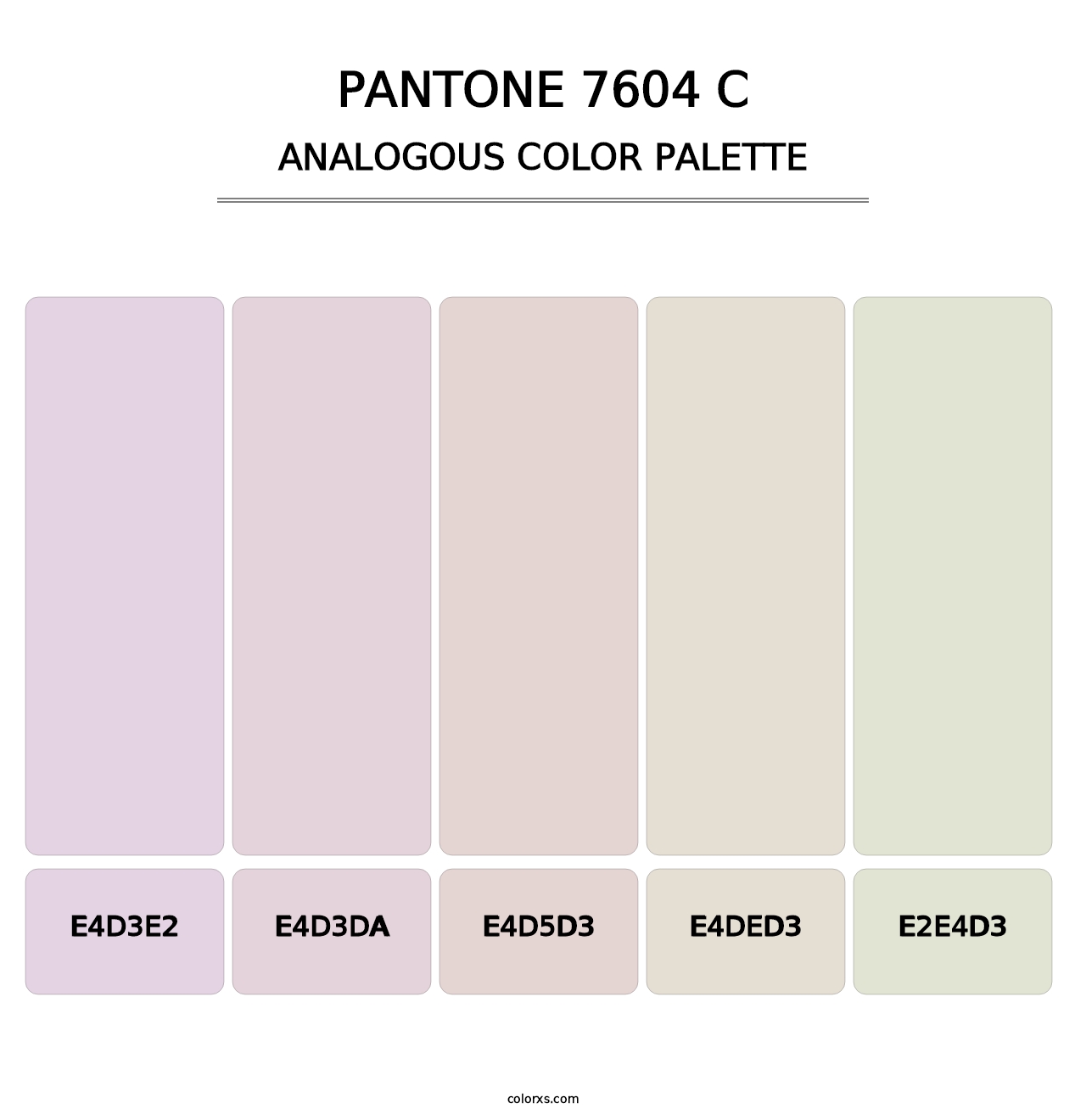 PANTONE 7604 C - Analogous Color Palette