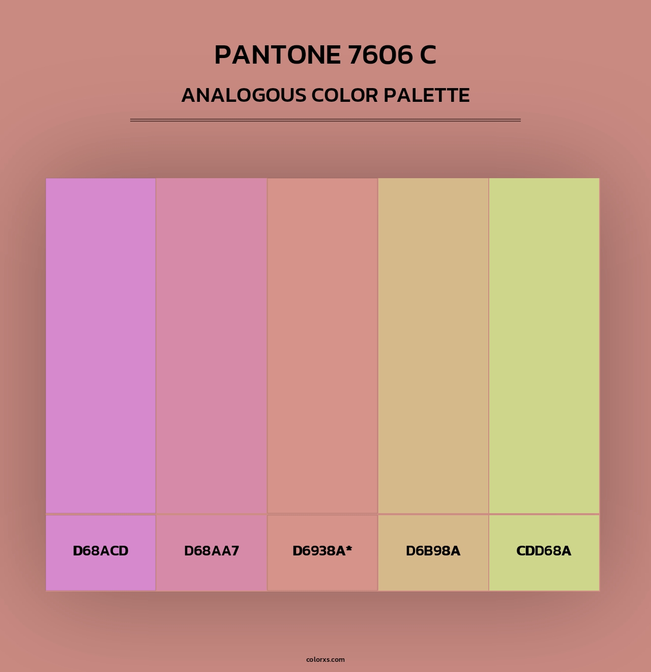 PANTONE 7606 C - Analogous Color Palette