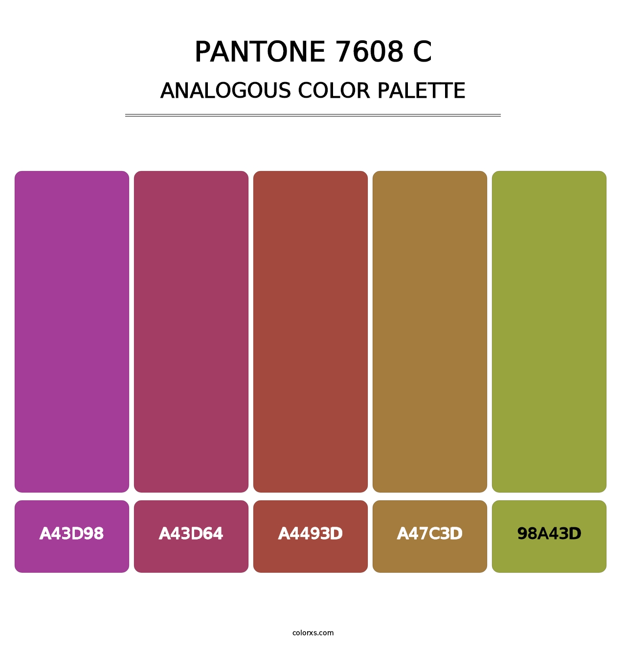 PANTONE 7608 C - Analogous Color Palette