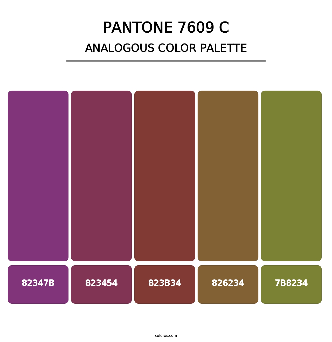 PANTONE 7609 C - Analogous Color Palette