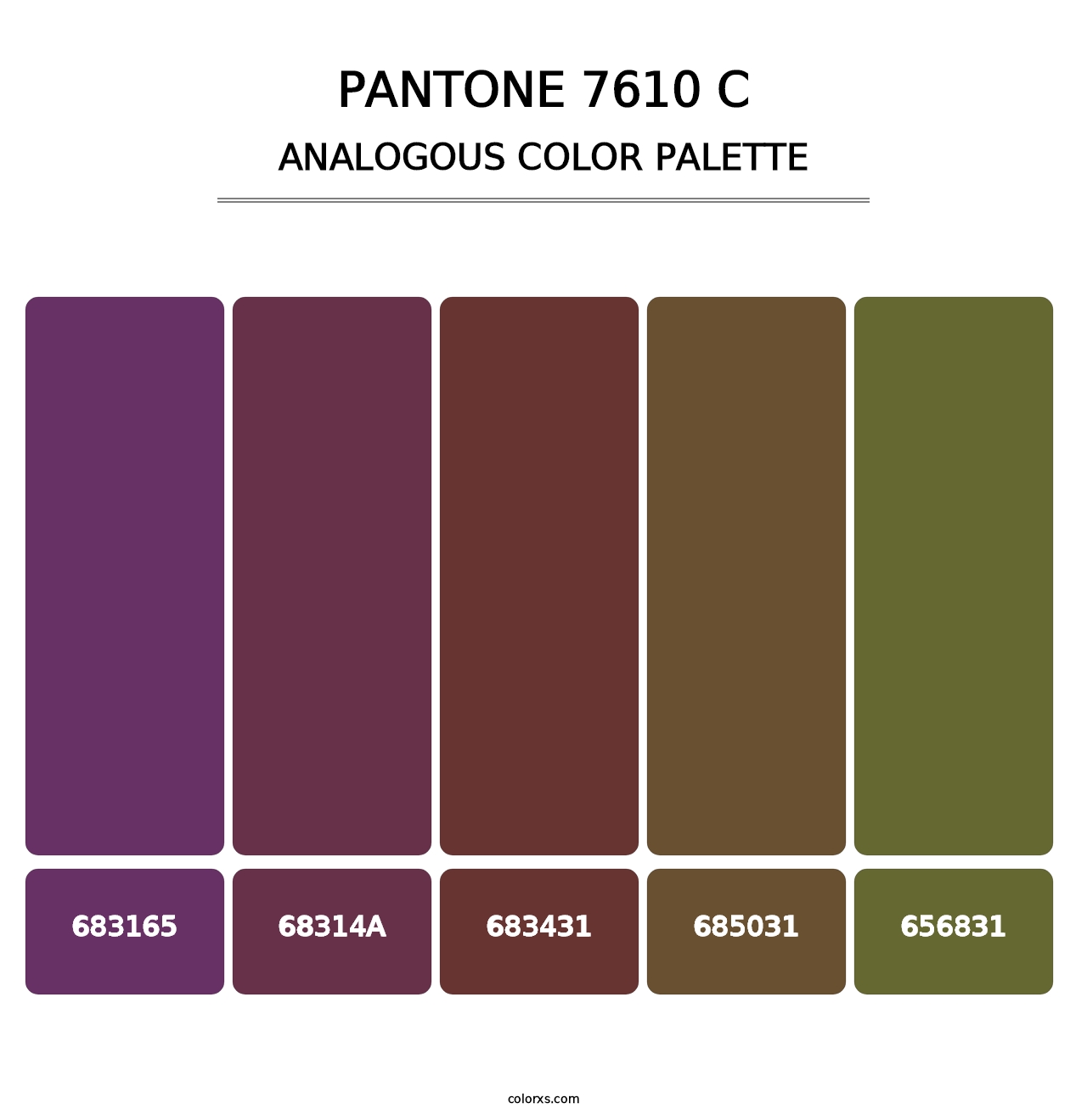 PANTONE 7610 C - Analogous Color Palette