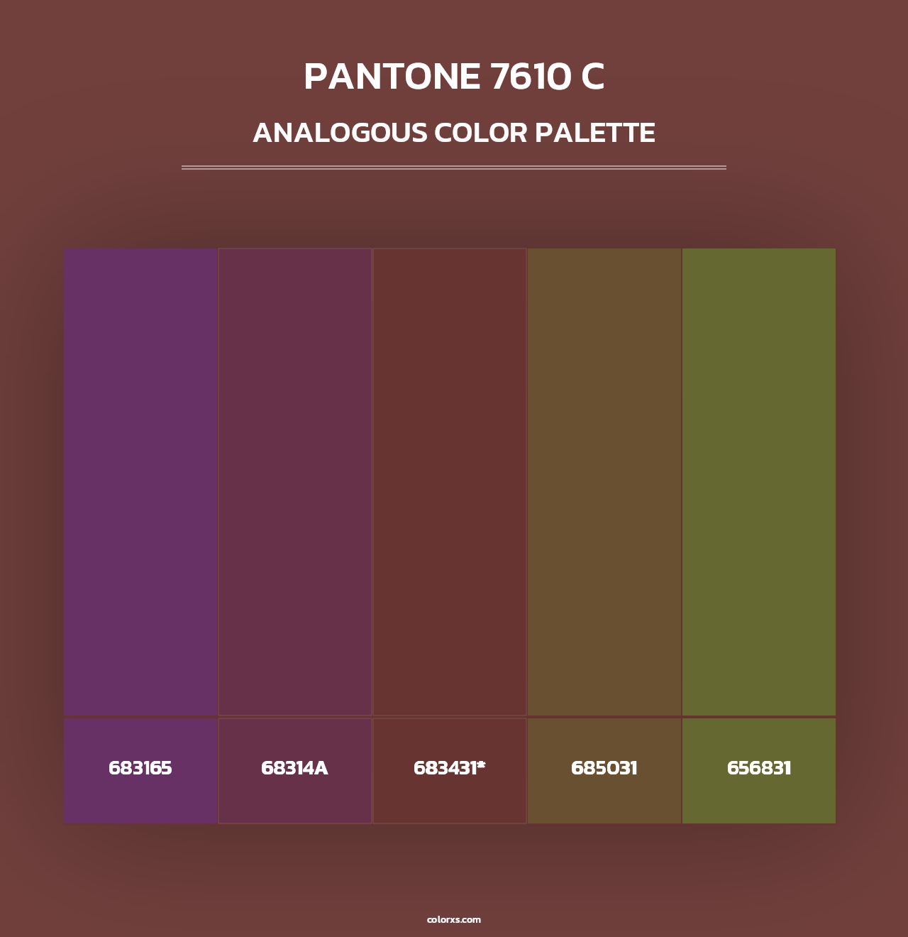 PANTONE 7610 C - Analogous Color Palette