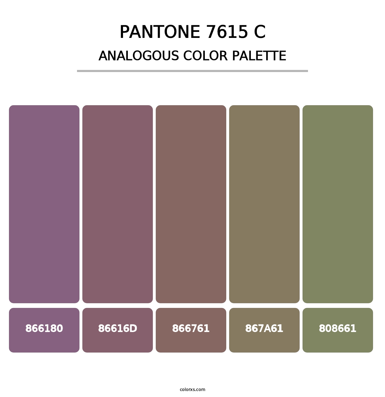 PANTONE 7615 C - Analogous Color Palette