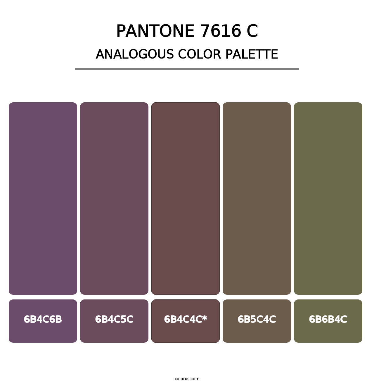PANTONE 7616 C - Analogous Color Palette
