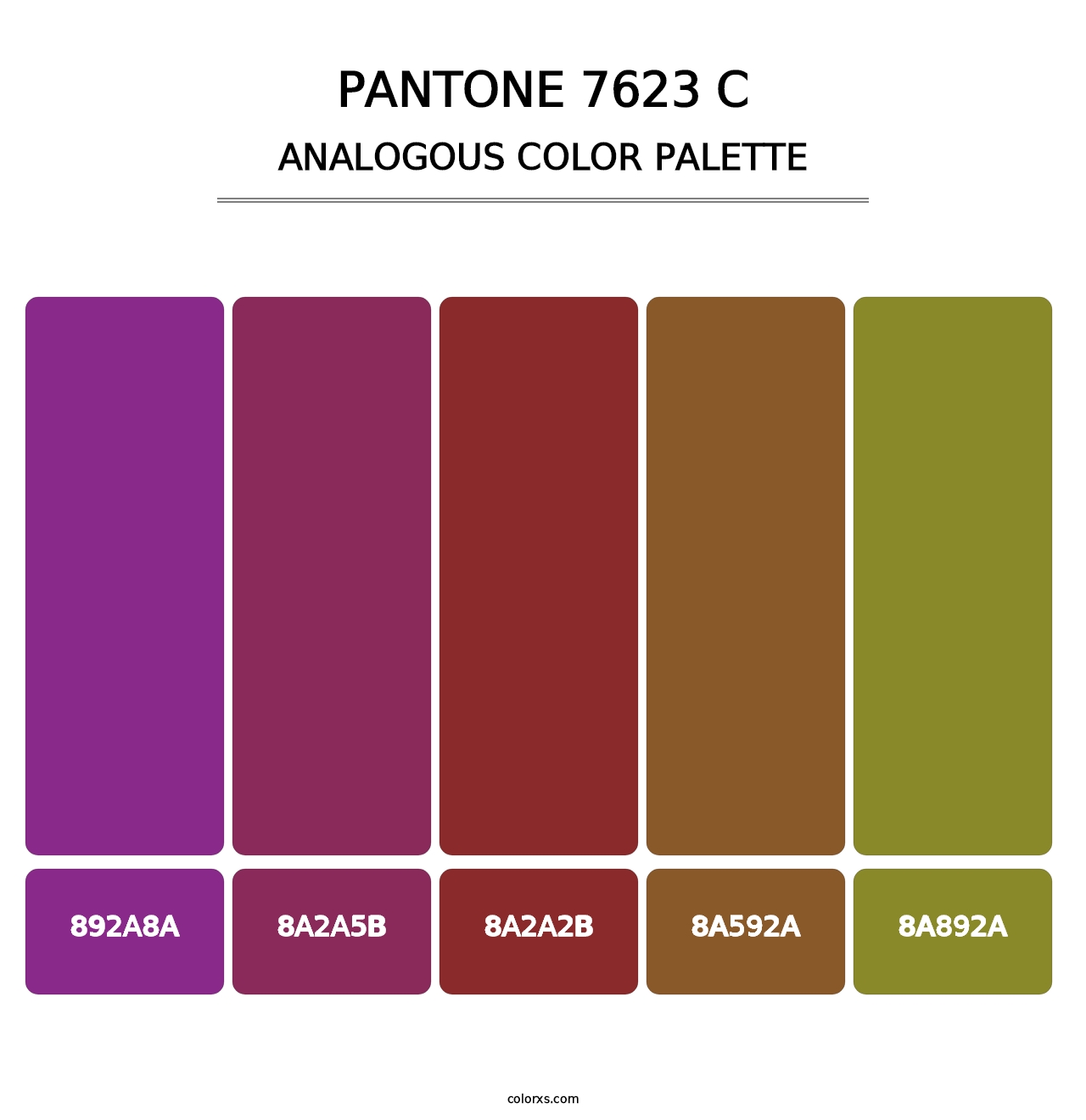 PANTONE 7623 C - Analogous Color Palette