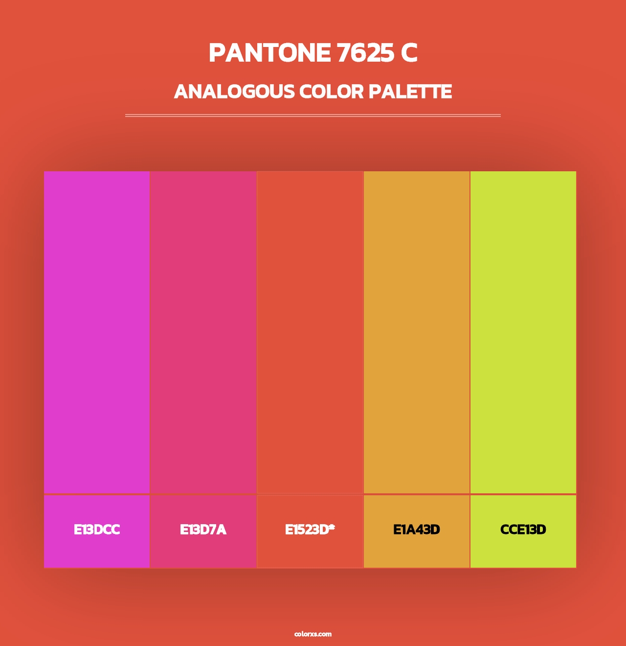 PANTONE 7625 C - Analogous Color Palette