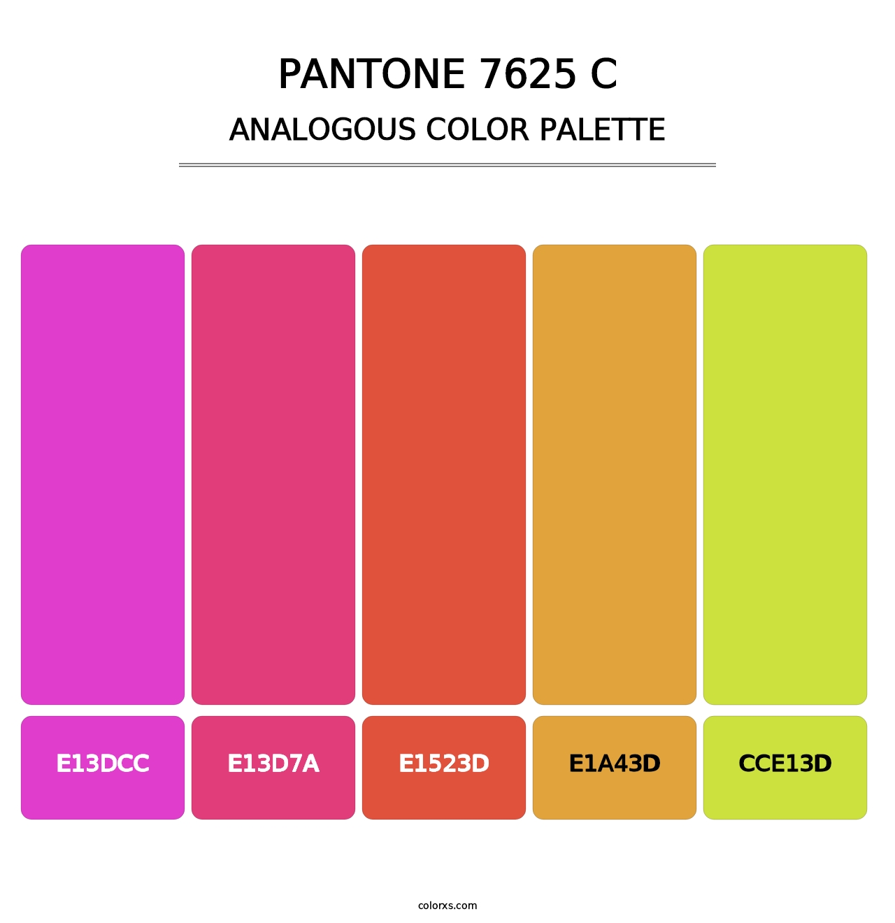 PANTONE 7625 C - Analogous Color Palette